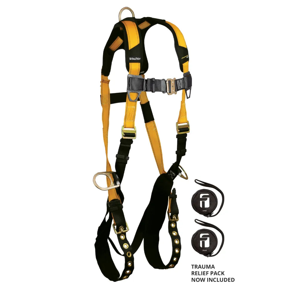 Journeyman Flex® Steel 3D Standard Non-belted Full Body Harness, Tongue Buckle Leg Adjustment