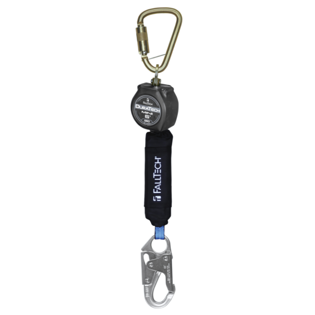 6' DuraTech® Mini Class 1 Personal SRL-P with Steel Snap Hook, Includes Steel Dorsal Connecting Carabiner