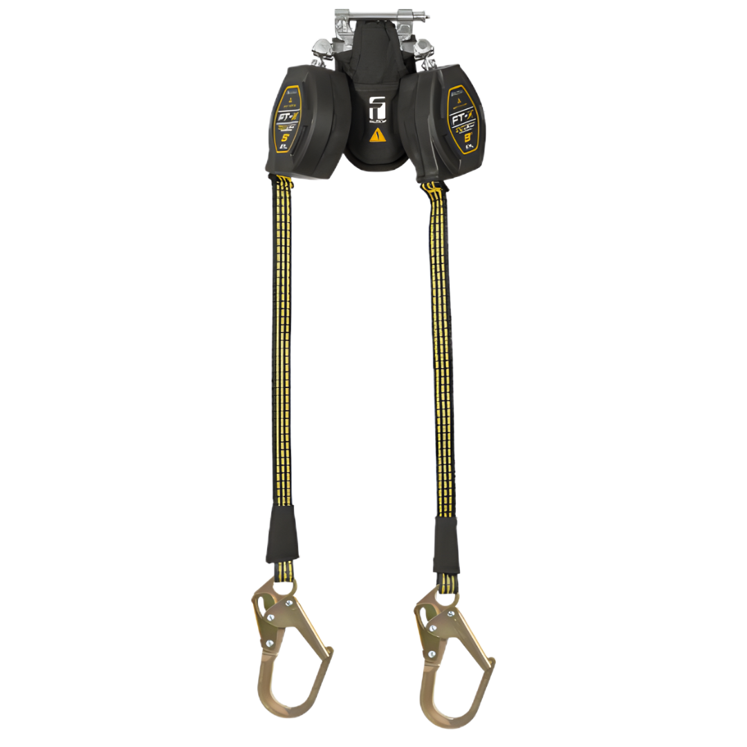 8' FT-X® EdgeCore™ Class 2 LE Twin-Leg SRL-P, Mini Rebar Hooks | FallTech