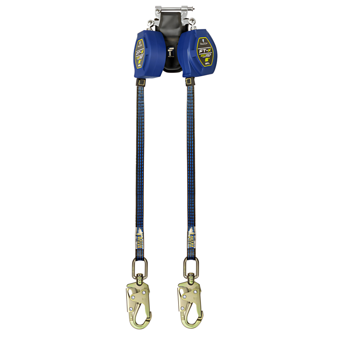6' FT-X EdgeCore Class 2 Leading Edge Personal SRL-P, Twin-leg with Steel Swivel Snap Hooks