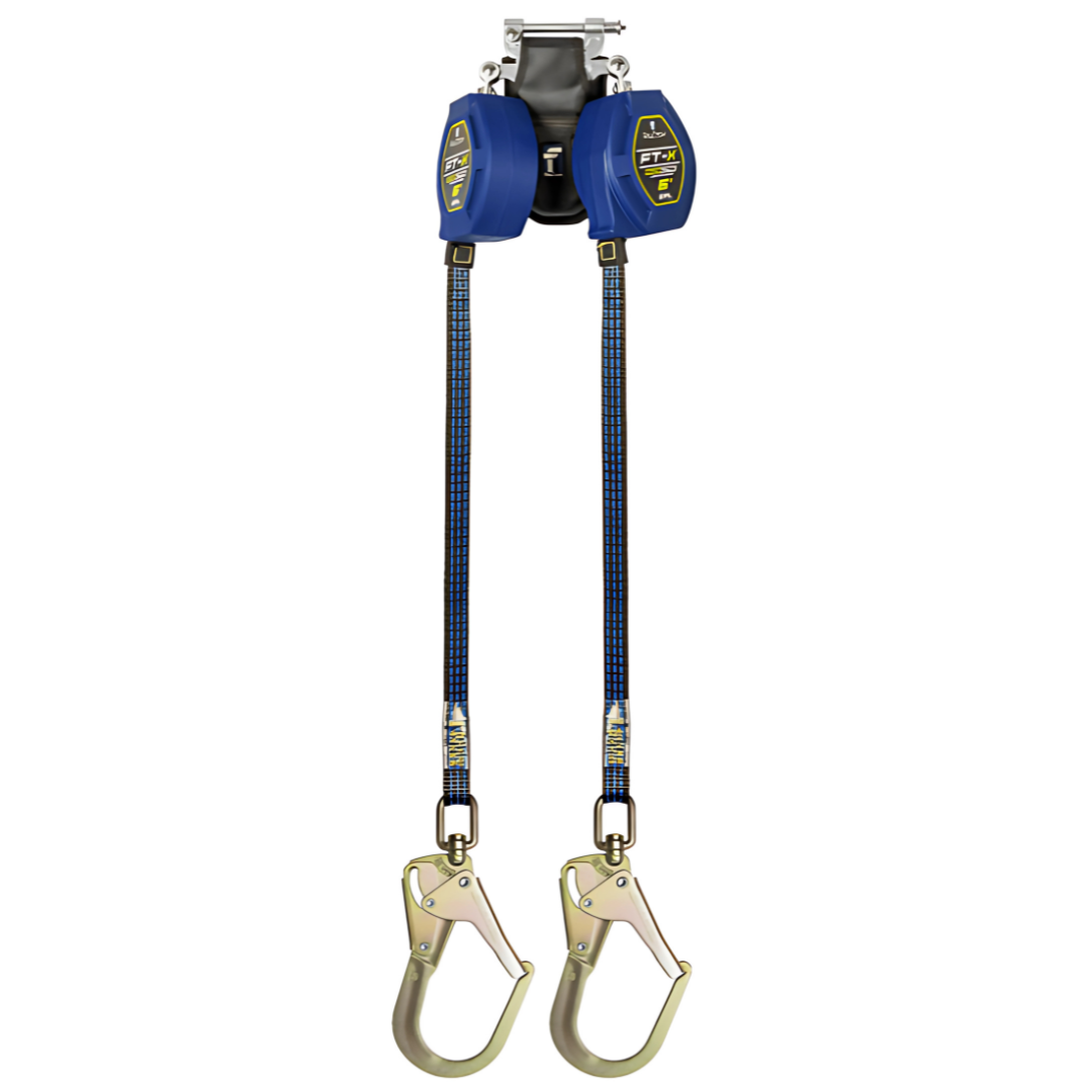6' FT-X EdgeCore Class 2 Leading Edge Personal SRL-P, Twin-leg with Steel Swivel Rebar Hooks