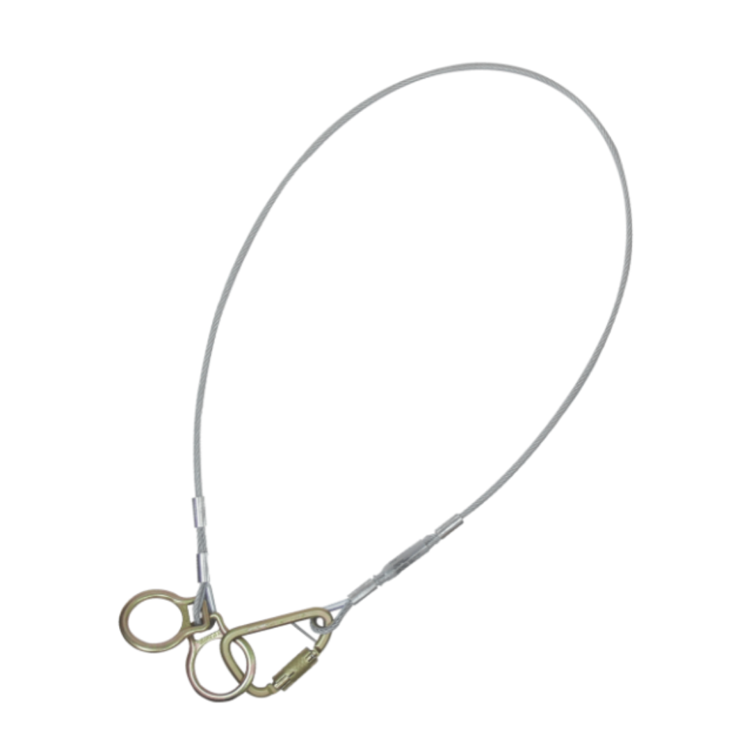 84202DC - Cable Carabiner Sling Anchor with Vinyl Coated Galvanized Steel Cable