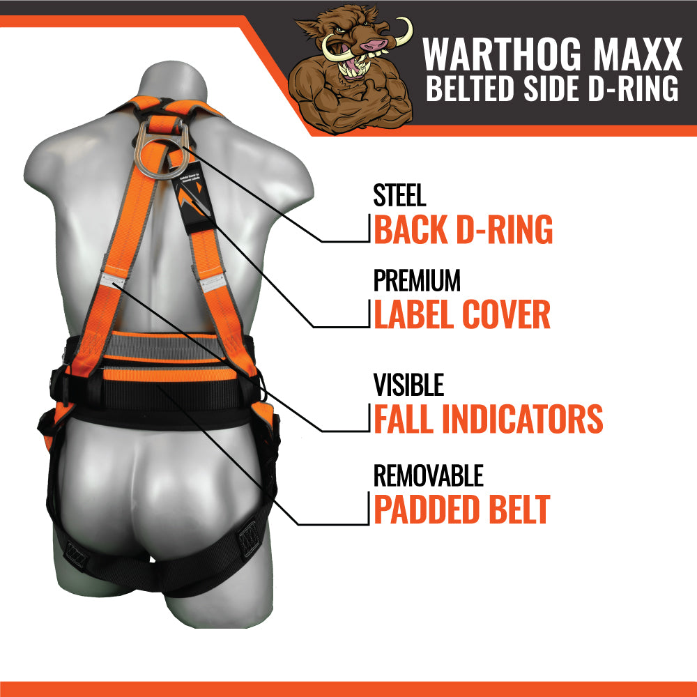 WARTHOG® MAXX Belted Side D-Ring Harness