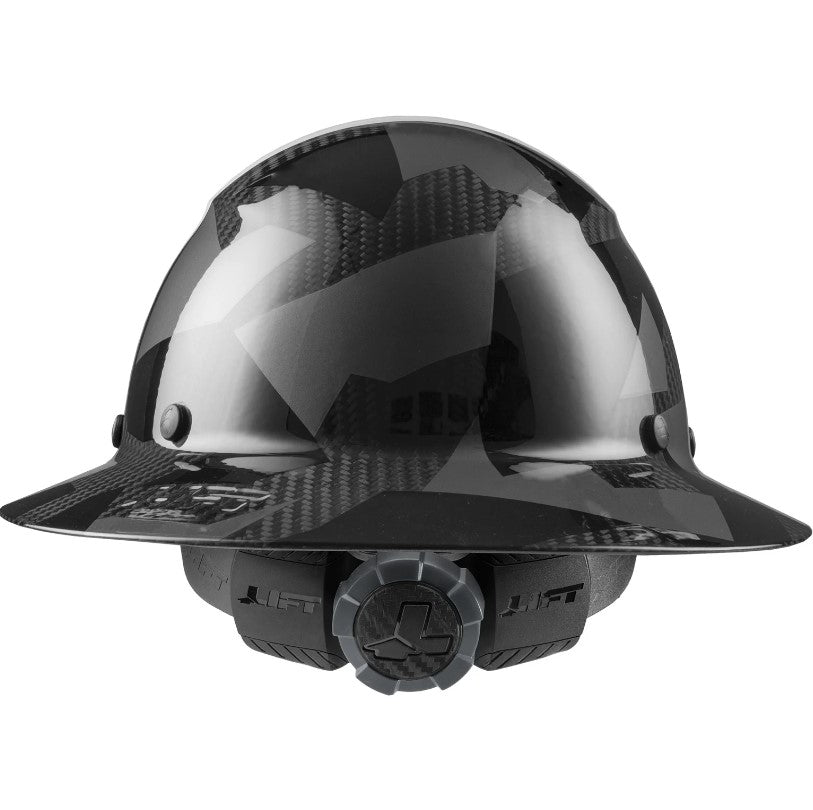 DAX Carbon Fiber Camo Full Brim Hardhat