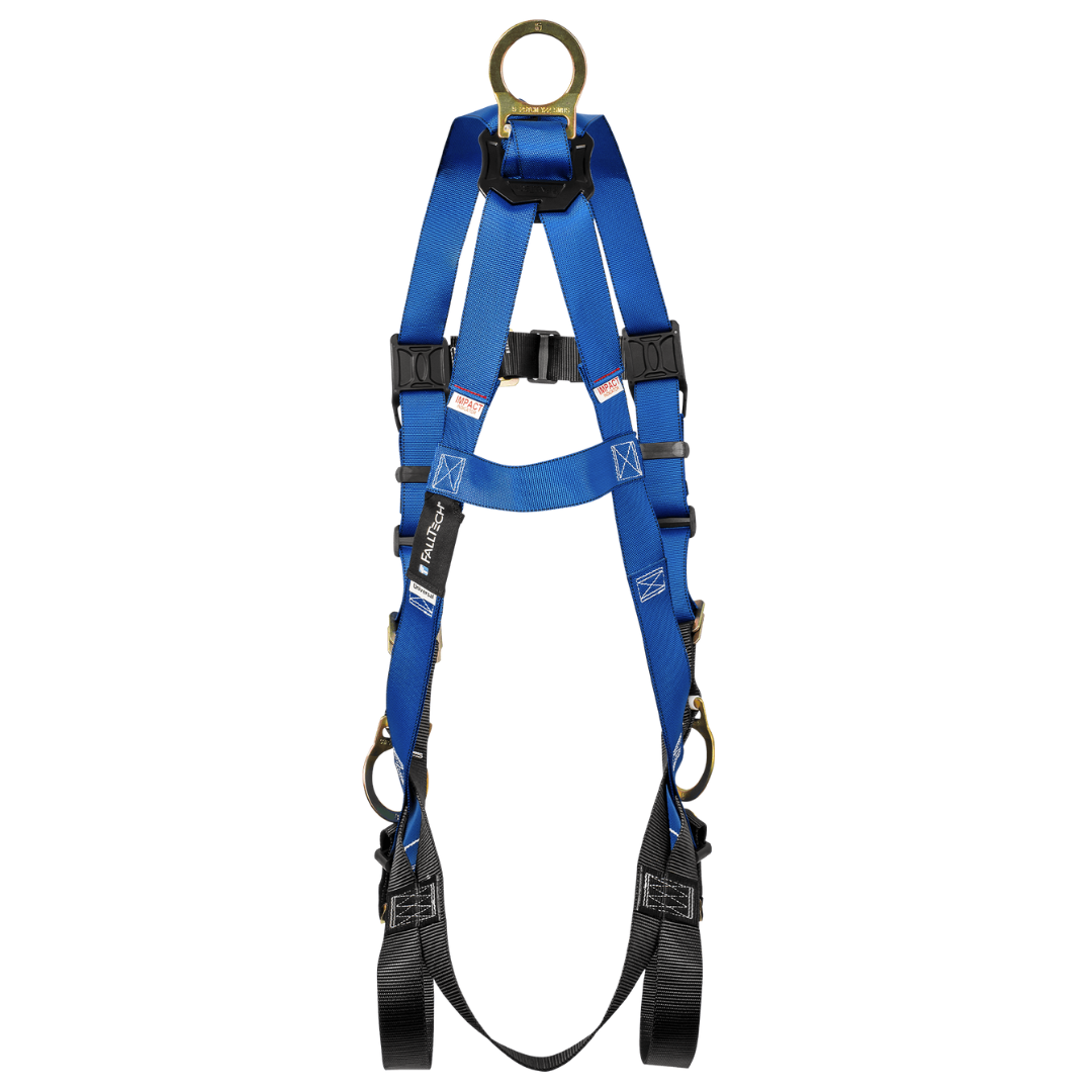 7018 - Contractor 3D Standard Non-belted Full Body Harness, Tongue Buckle Leg Adjustment