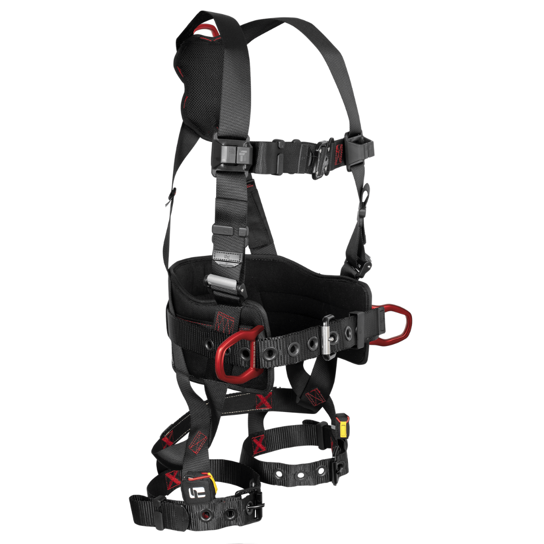8144B - FT-Iron™ 3D Construction Belted Full Body Harness, Tongue Buckle Leg Adjustment