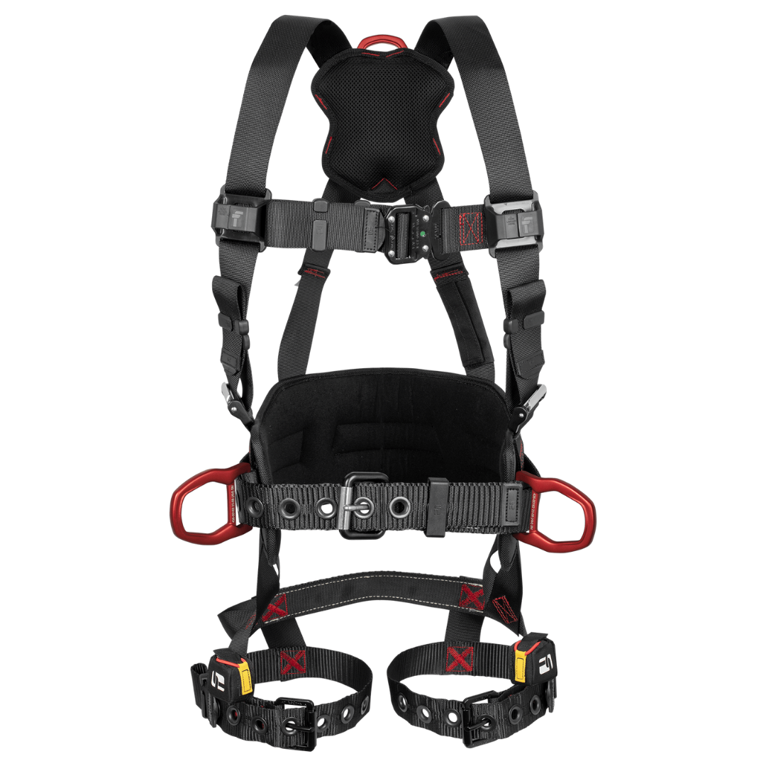 8144B - FT-Iron™ 3D Construction Belted Full Body Harness, Tongue Buckle Leg Adjustment