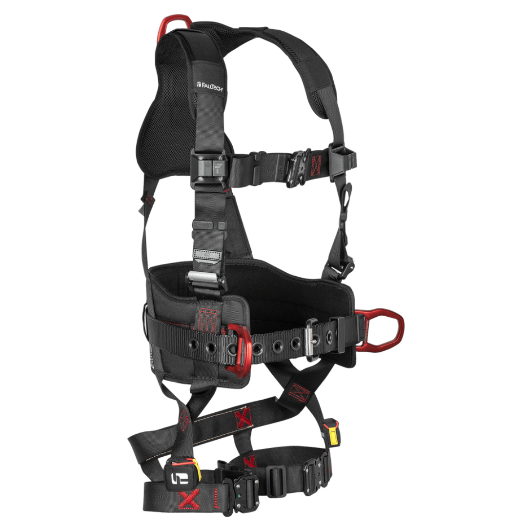 8144QC - FT-Iron 3D Construction Belted Full Body Harness, Quick Connect Buckle Leg Adjustment