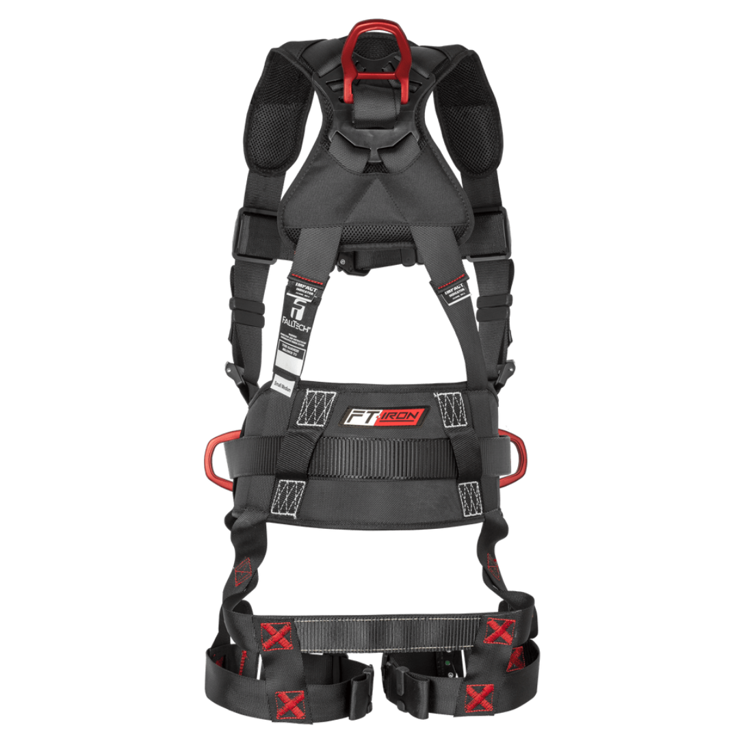 8144QC - FT-Iron 3D Construction Belted Full Body Harness, Quick Connect Buckle Leg Adjustment