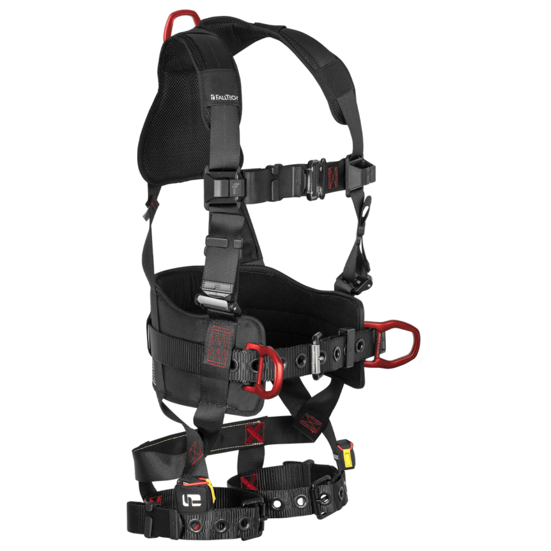 8144 - FT-Iron 3D Construction Belted Full Body Harness, Tongue Buckle Leg Adjustment