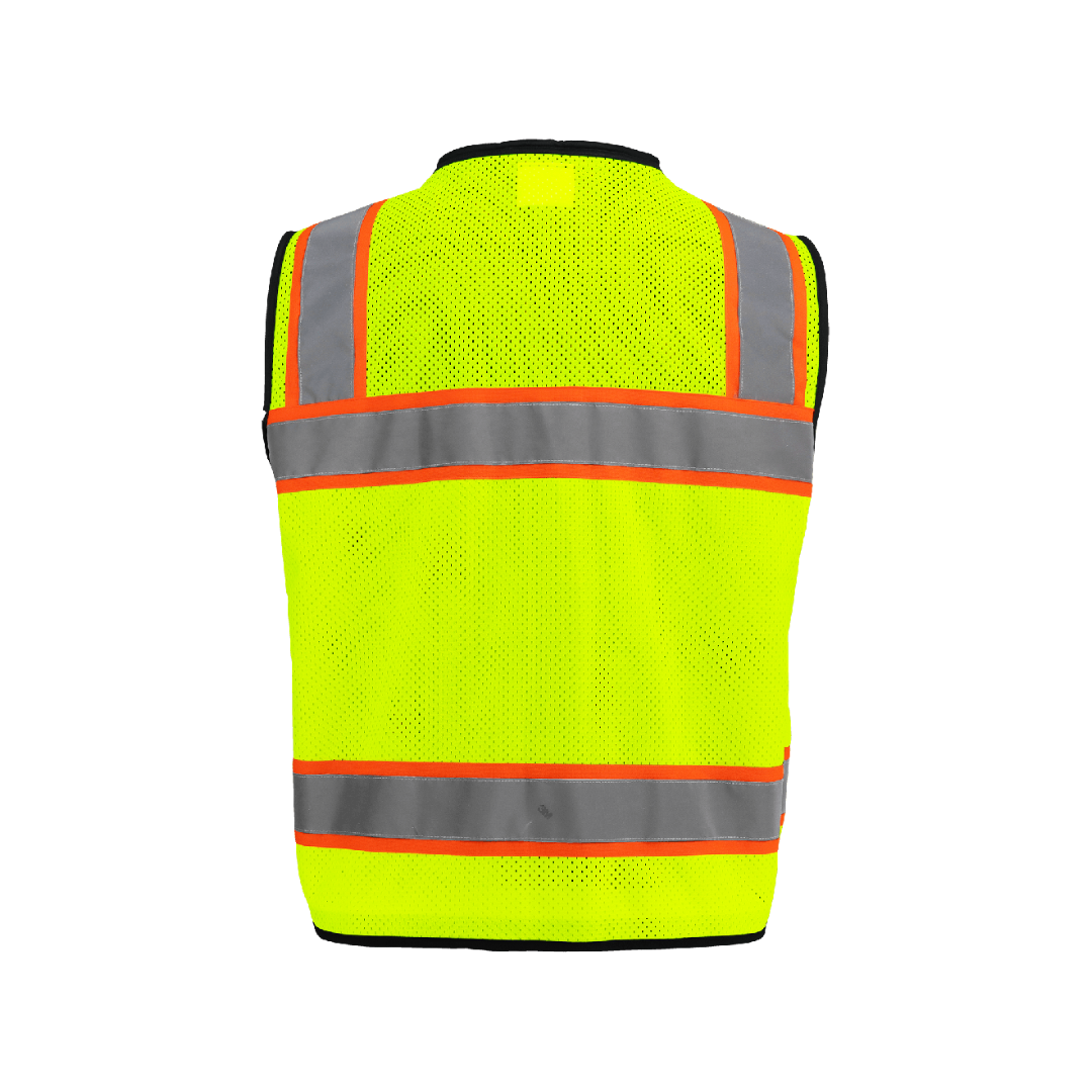 FrogWear HV Ultra-Rugged High-Visibility Premium Surveyors Safety Vest - GLO-096
