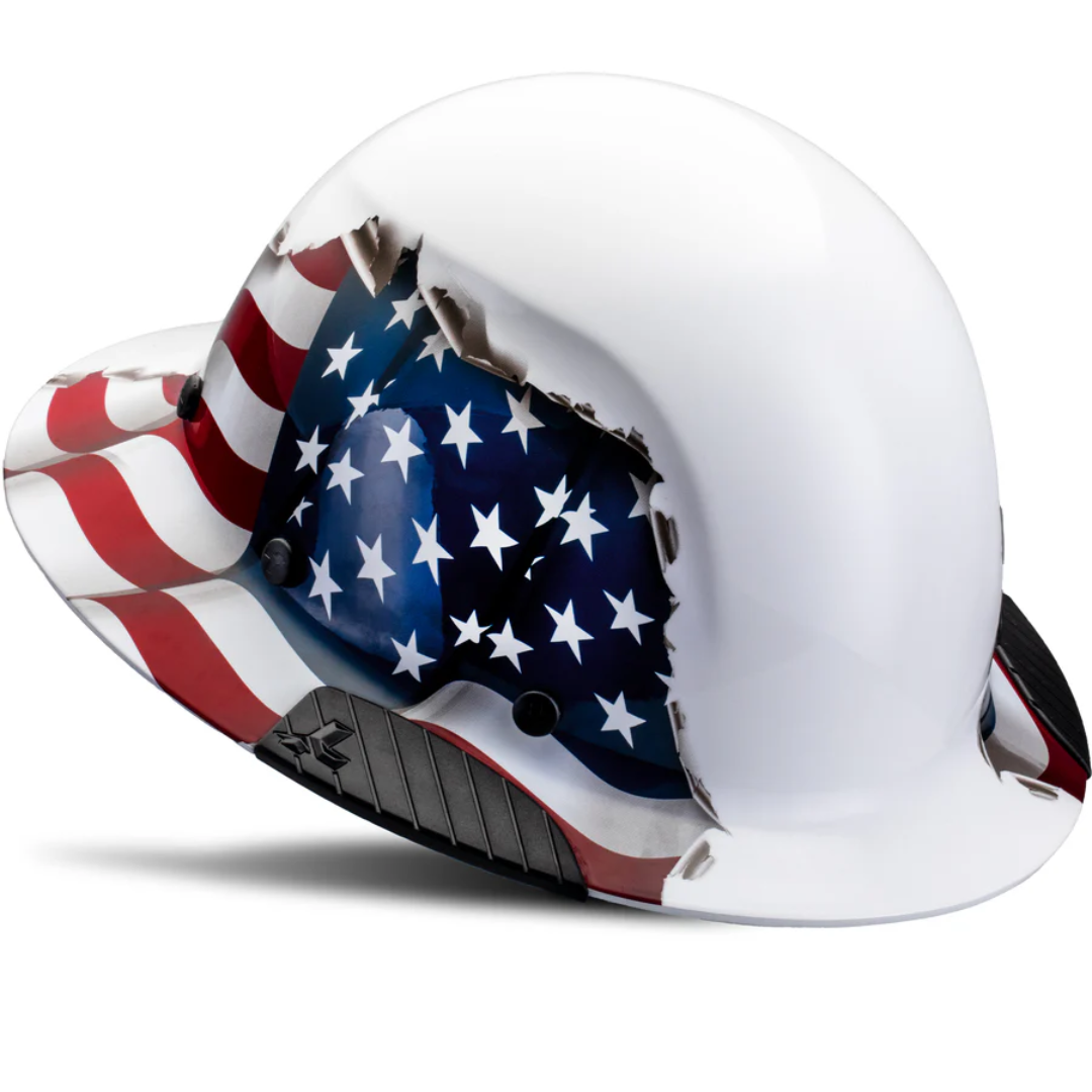 DAX American Flag Full Brim Hard Hat