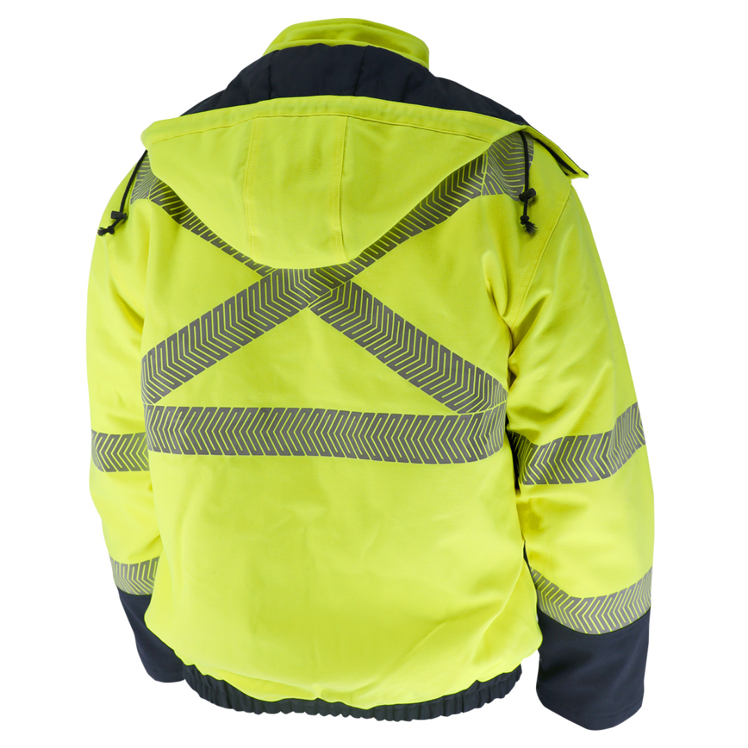 Black Stallion - HI-VIS Class 3 AR/FR Canvas Duck insulated Bomber Jacket