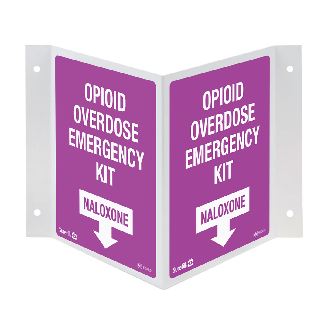 Overdose Kit 3-Way Wall Sign