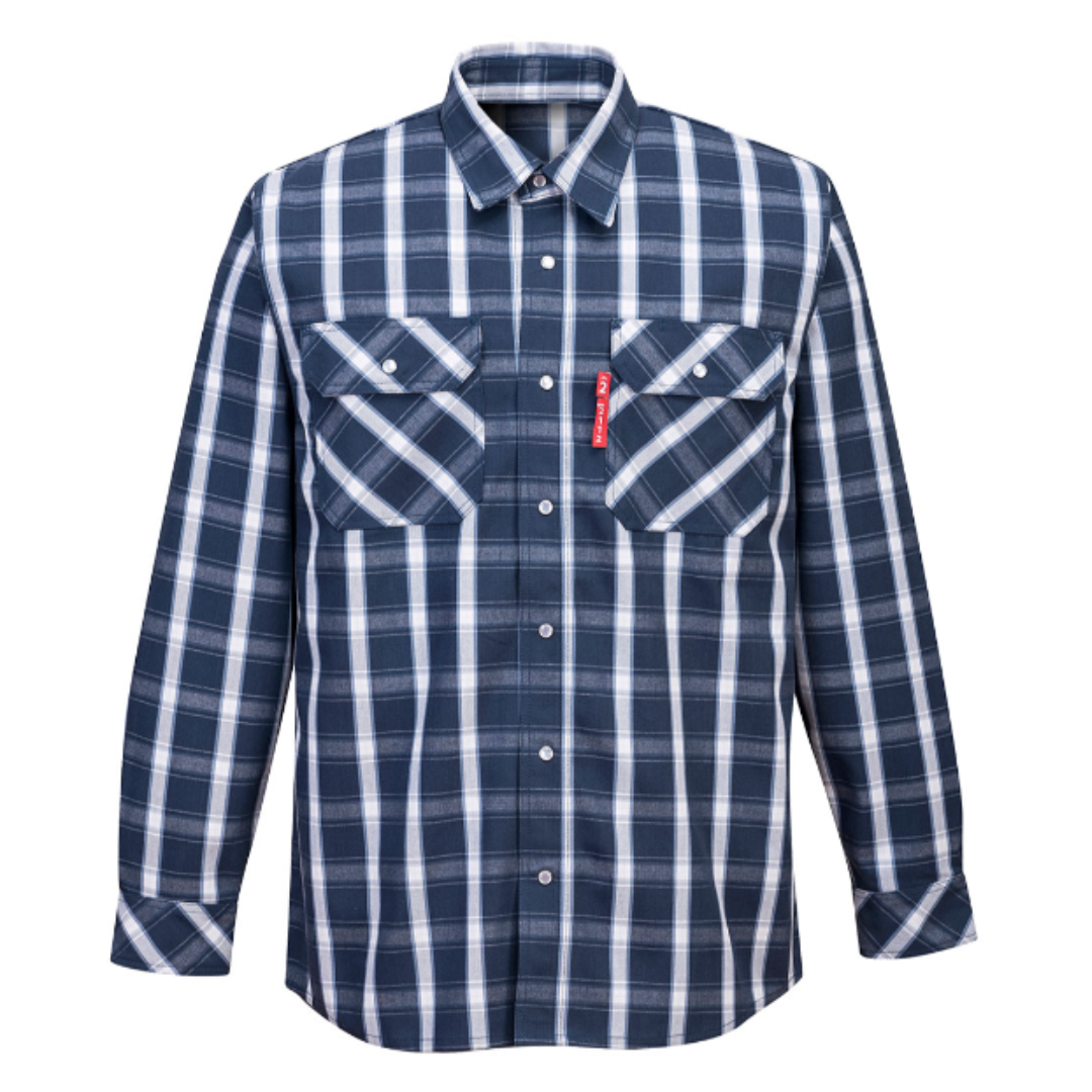 UFR97 - Bizflame 88/12 FR Plaid Shirt | Portwest