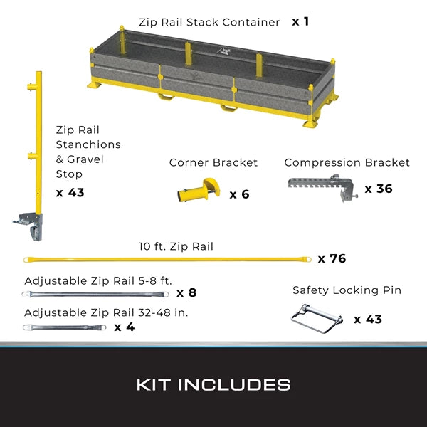 Tie Down 70736 ZipRail Complete Kit | 355 ft. of Fall Protection