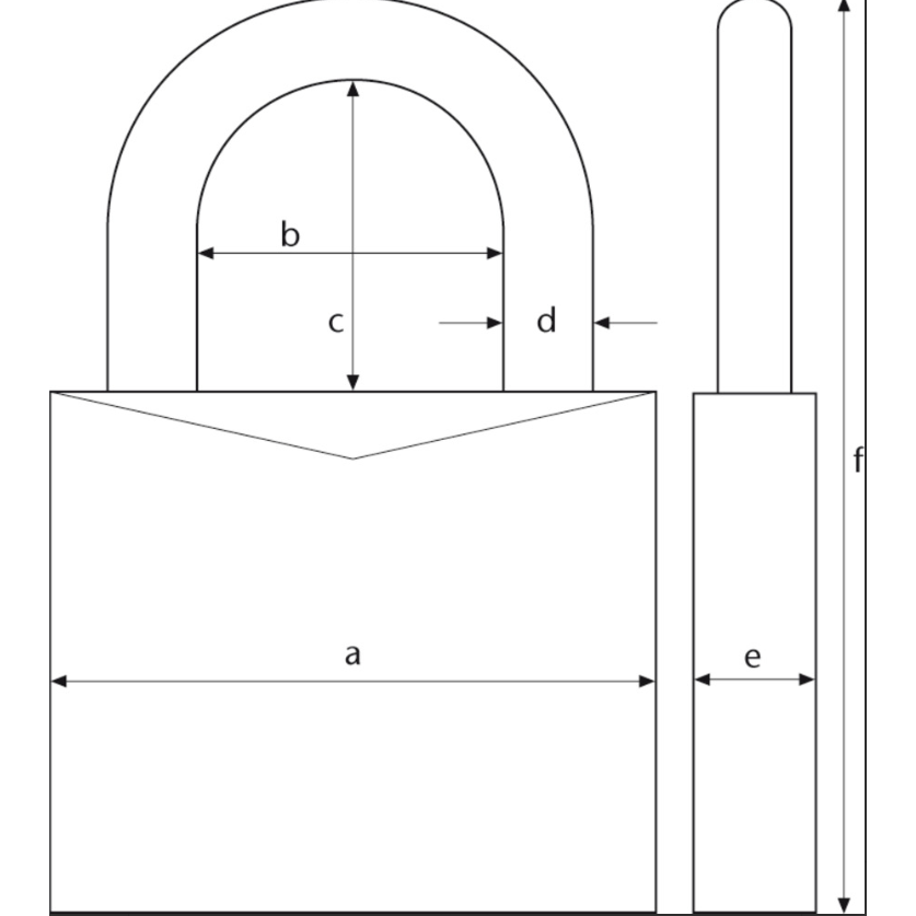 ABUS 72/40HB40 Long shackle (Keyed Alike or Keyed Different)