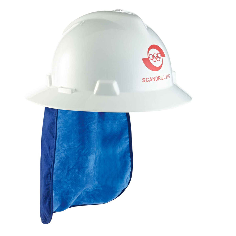 Chill-Its 6717CT Evaporative Cooling Hard Hat Neck Shade w/ Cooling Towel - Pack of 6