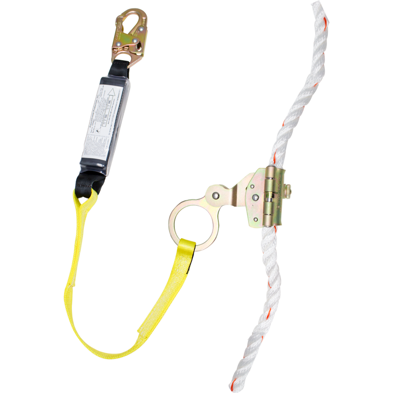 1262A-3 - 1261 with 3' shock absorbing web lanyard attached, locking snap hook on end