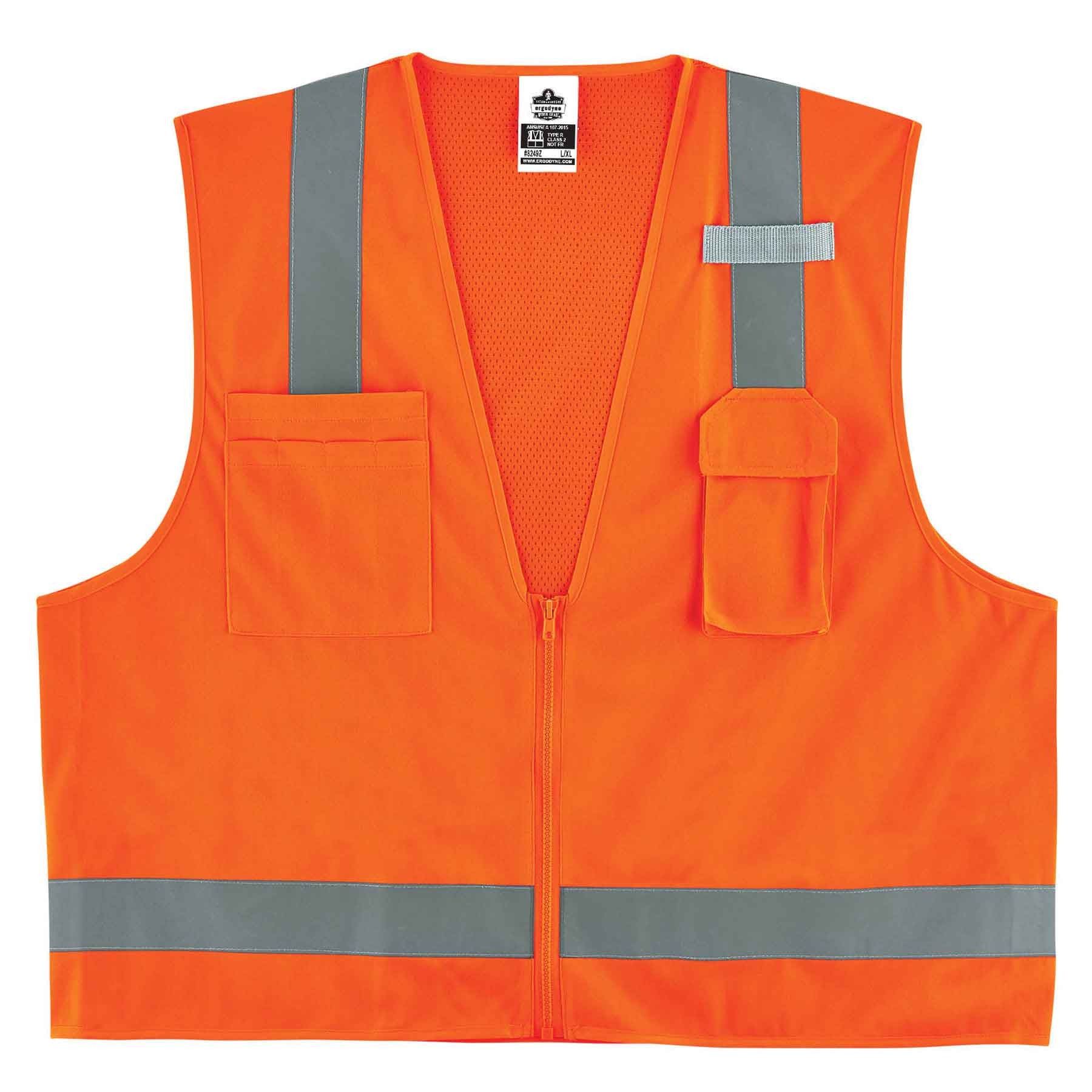 GloWear 8249Z Type R Class 2 Economy Surveyors Vest - Pack of 6