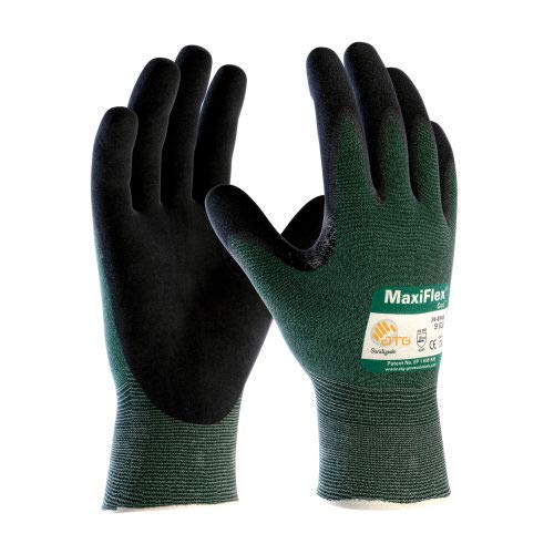 PIP 34-8743 Maxi Flex Cut Micro-Foam Nitrile Coated Gloves, Black, 12 Pairs (34-8743)