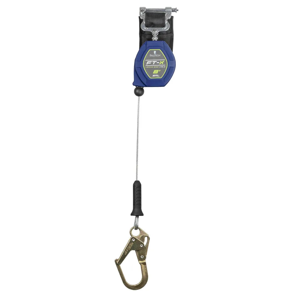 84108SP0 - 8' Cable FT-X Class 2 LE SRL, Single-leg with Steel Mini Rebar Hook
