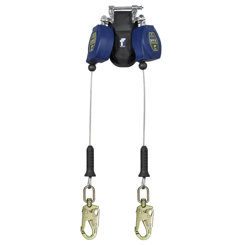 82808TP2 - 8' Cable FT-X Class 2 LE SRL, Twin-leg with Steel Swivel Snap Hooks