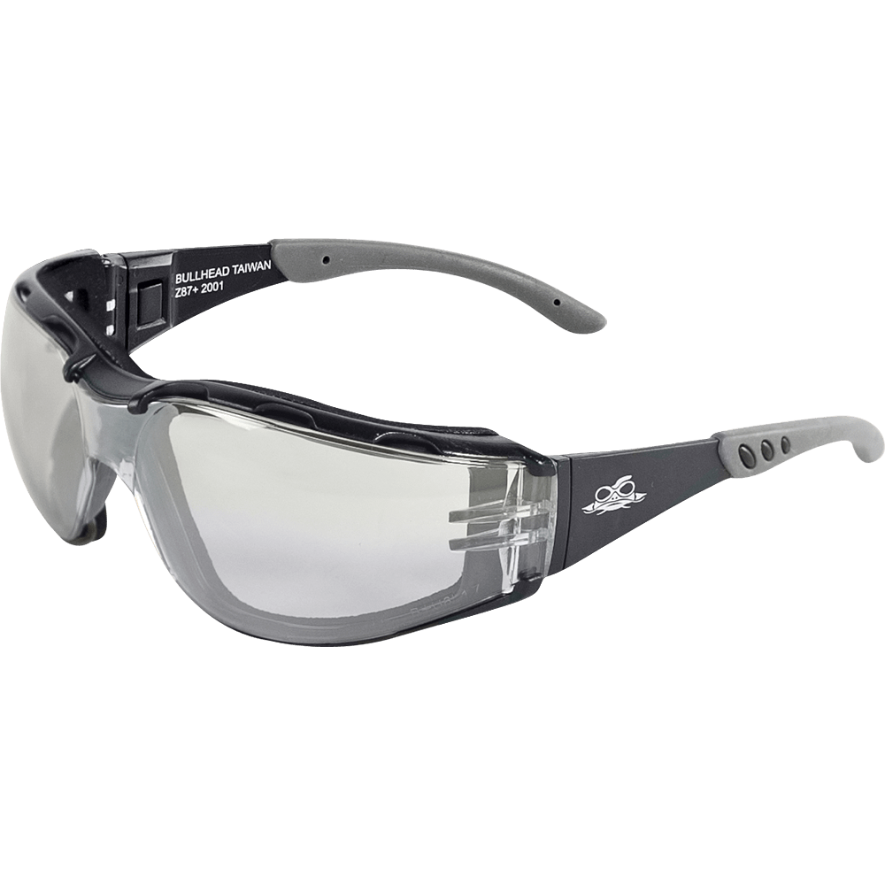 Bullhead -CG5 Indoor/Outdoor Performance Fog Technology Lens, Matte Black Frame Convertible Safety Goggles