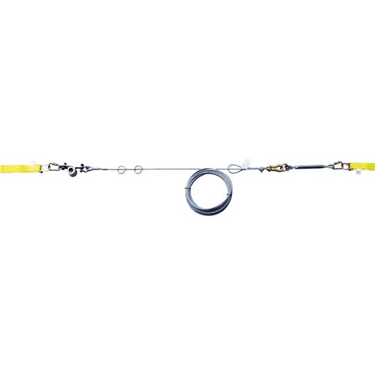 CHL-30 - 30 ft Steel Cable Temporary Horizontal Lifeline System