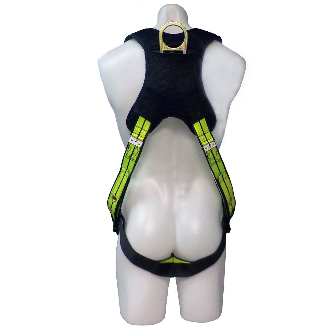 FS-FLEX285 - No-Tangle Three-Ring Positioning Harness with Grommet Leg Straps & Back Pad