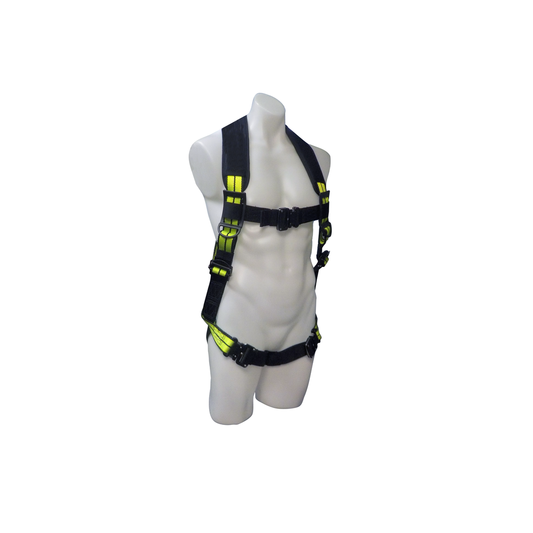 FS-FLEX280 - No-Tangle Single D-Ring Harness with Quick-Connect Chest & Leg Buckles