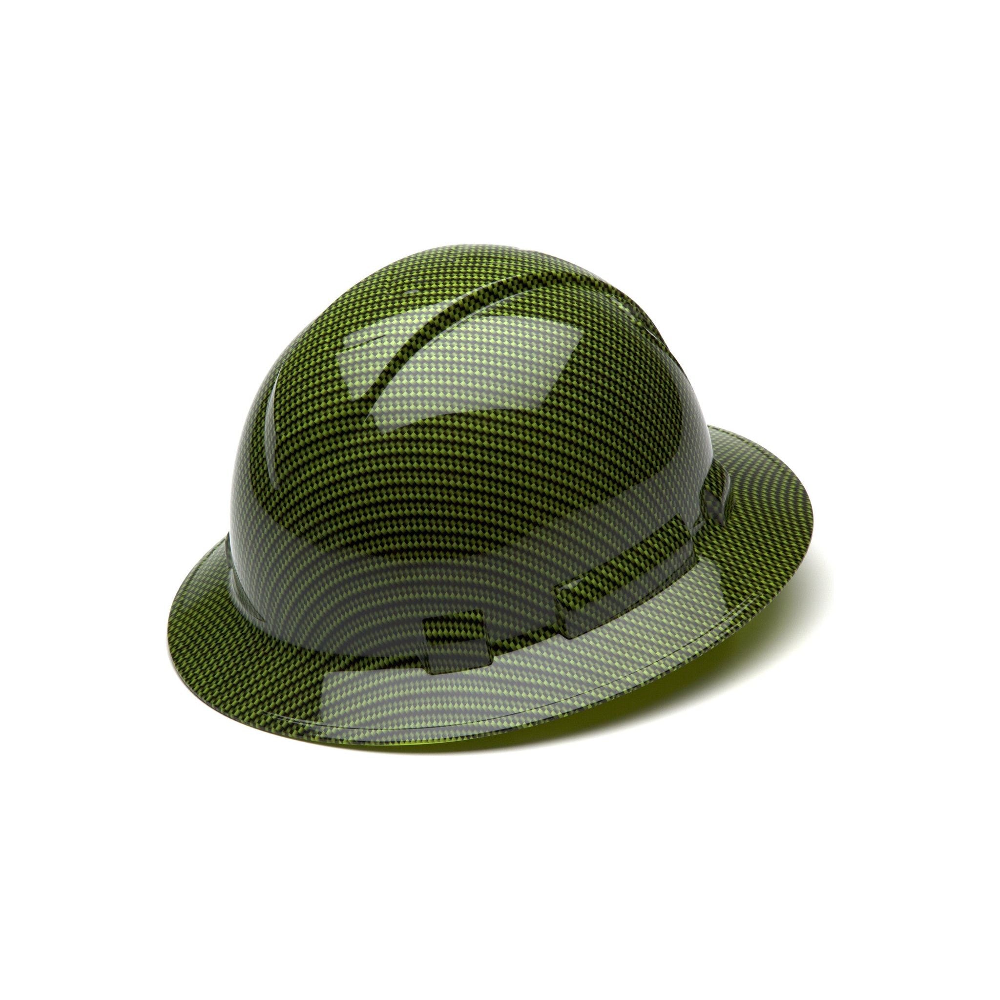 Green carbon fiber hard hot sale hat