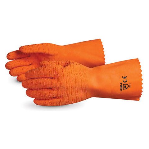 Orange Roughie Supported Latex Chemical-Resistant Glove (1 doz)