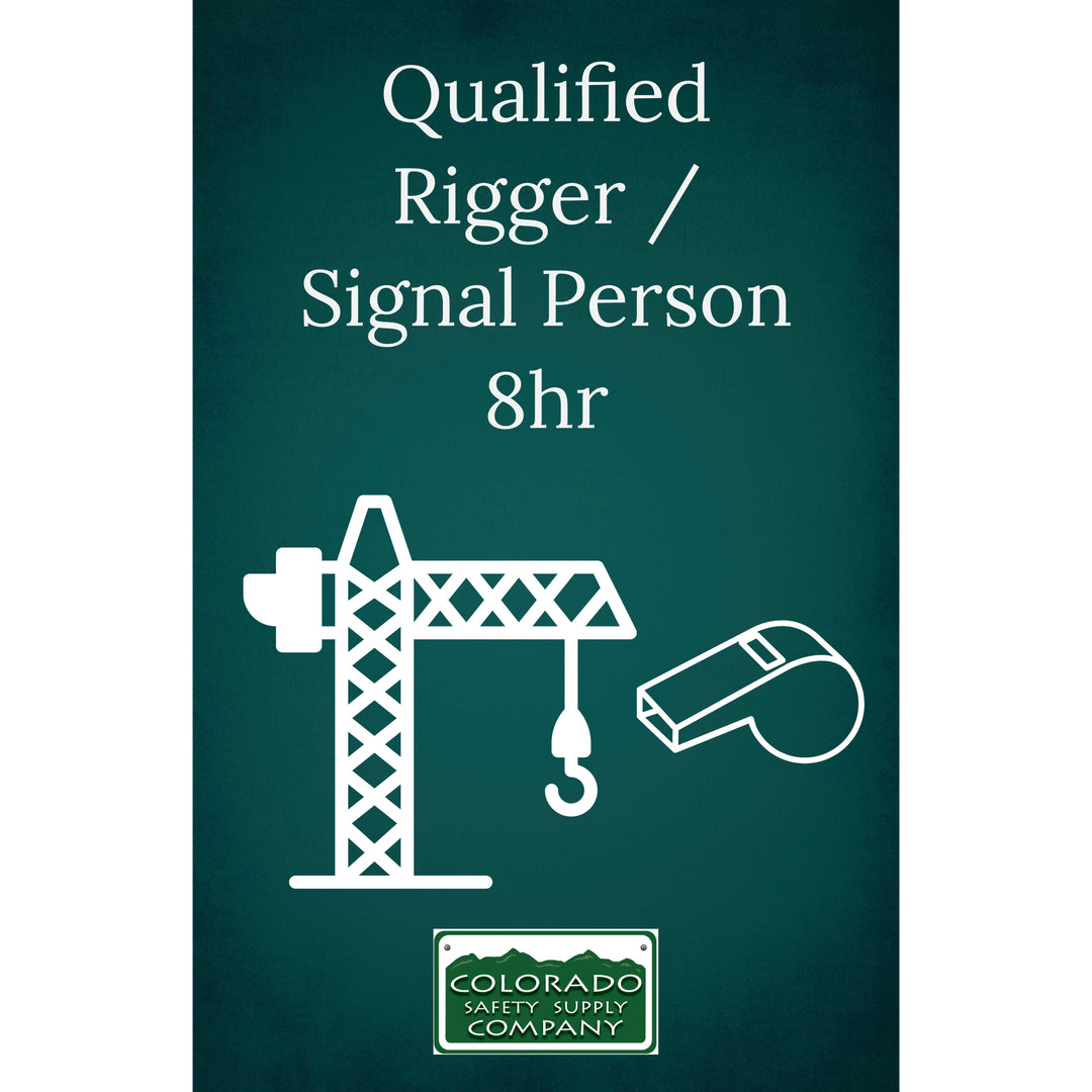 Qualified Rigger / Signal Person  6hr Training Class                                                                                                                                            May3rd, 2024 8:00- 2:00