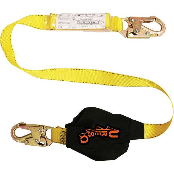 R490A - 6 ft Shock Absorbing Web Lanyard with U-Res-Q Built In