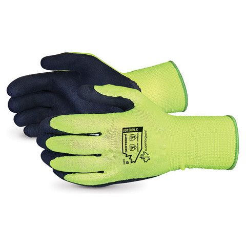 Dexterity® 13-gauge High-viz Polyester with Microfinish-grip Foam-Latex Palm Coat (1 doz)