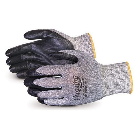 SuperiorTouch Coated Grey Nitrile Gloves made with Dyneema