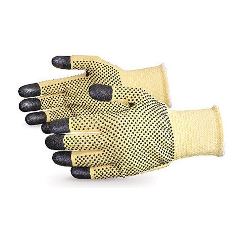 Dexterity Cut-Resistant Glove with PVC Dots, Nitrile Fingertips (1 doz)