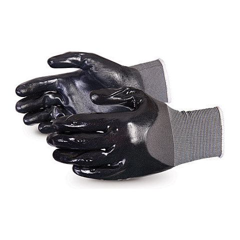Dexterity Seamless Nylon Glove with Full Back and Palm Nitrile Coating