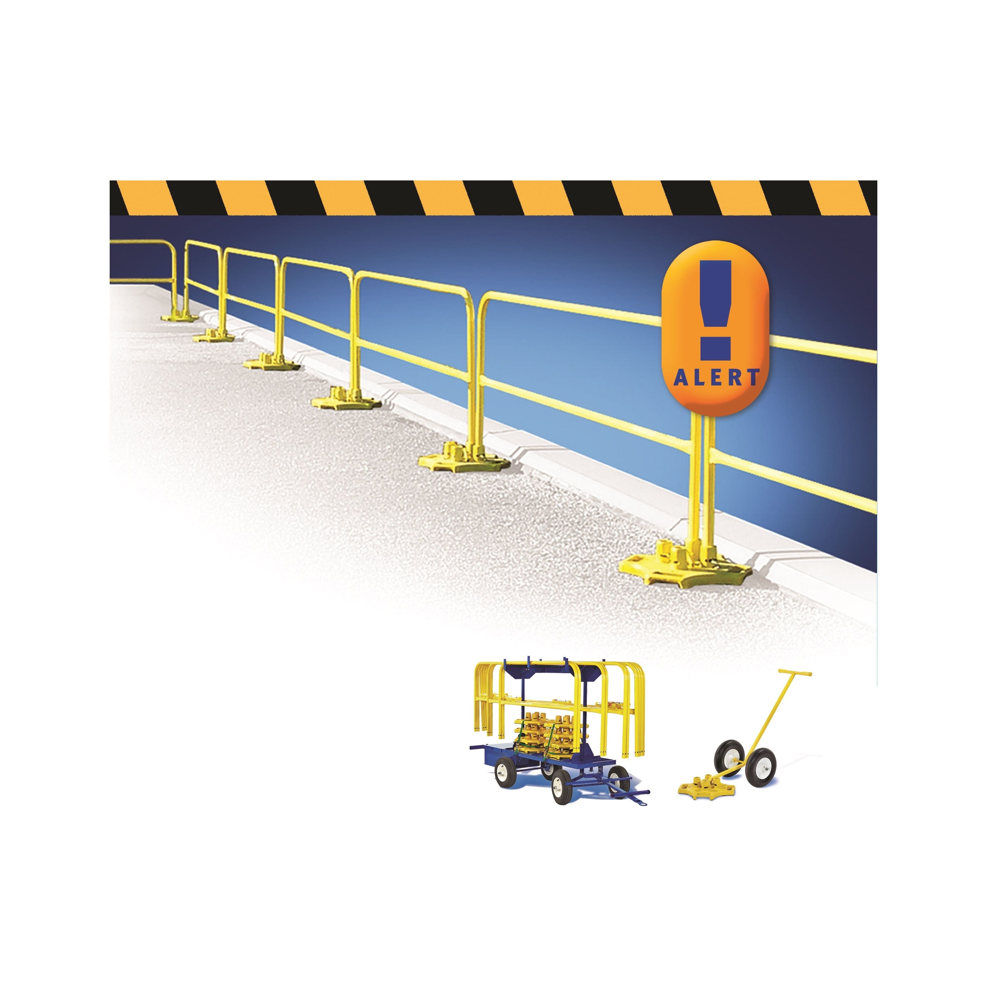 Blue Water-SafetyRail 2000 - Roof Fall Protection Guardrail System