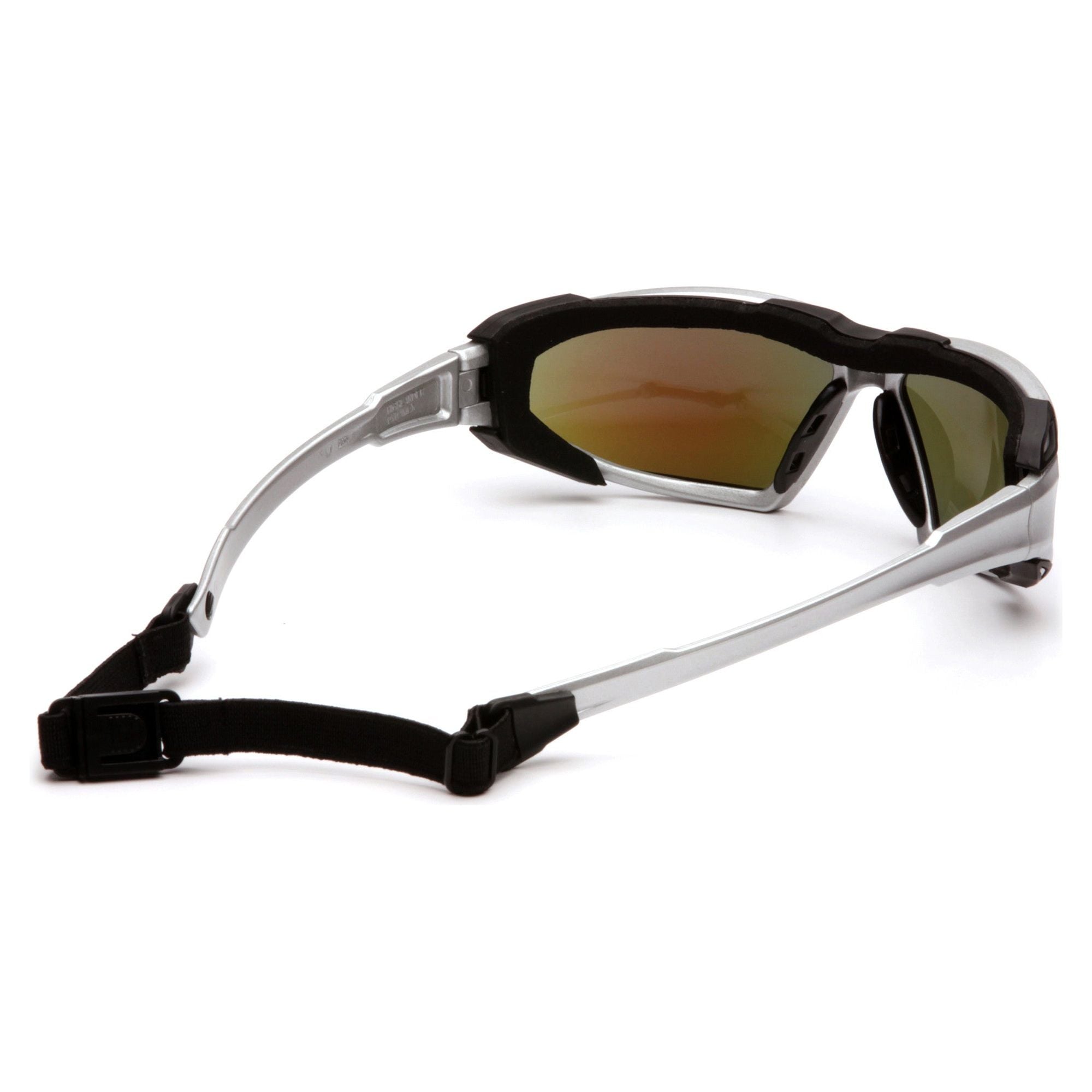 Highlander - Silver-Black Frame/Ice Blue Mirror Anti-Fog Lens (Qty 12)