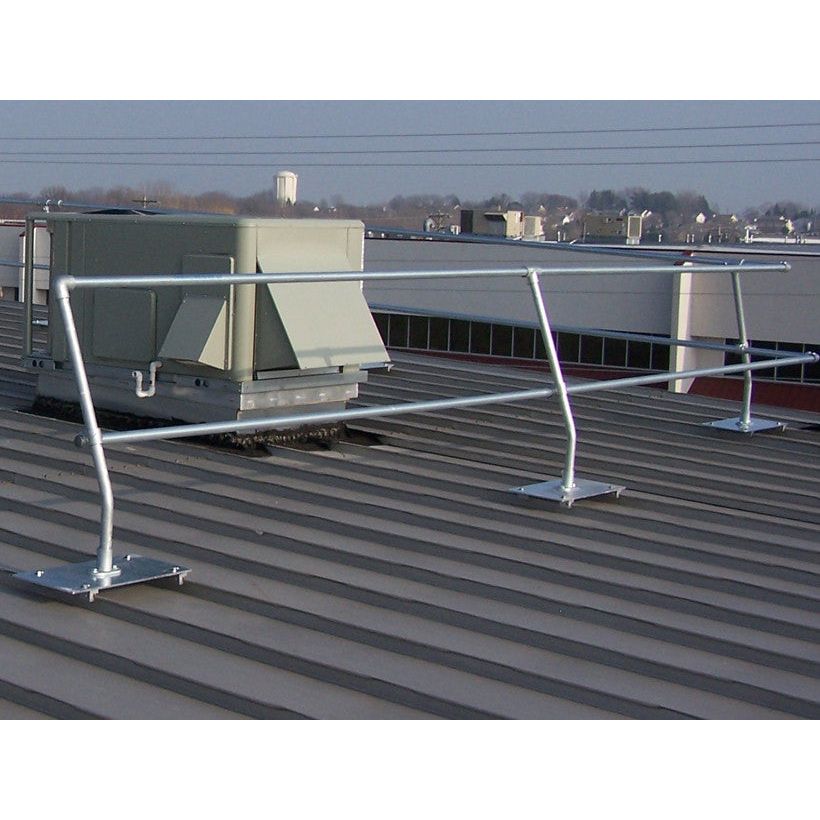 Blue Water Standing Seam Metal Roof Safety Railing Systems