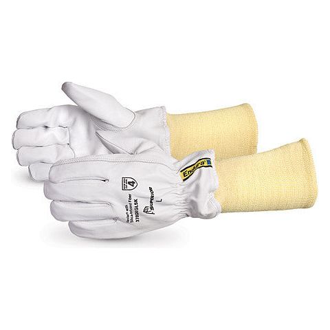 Endura Goat-Grain Driver Gloves with Kevlar/Composite Filament Fiber Lining and Extended Knit Cuff