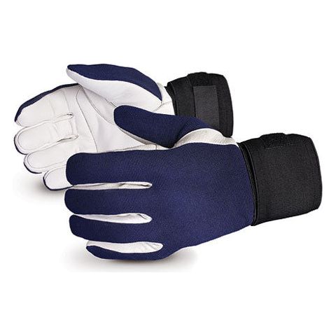 Goatskin Leather Palm Full-Finger Vibration-Dampening Gloves
